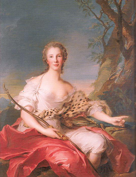 Jean Marc Nattier Madame Bouret as Diana Spain oil painting art